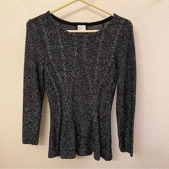 Cupido Long Sleeve Black Metallic Sweater - Picture 1 of 5